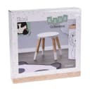 Spetebo Kinderhocker Weiß Natur Holz Bild 1