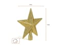 Spetebo Christbaumspitze 19 cm Gold Glitzer Bild 3