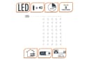 Spetebo LED Schneeflocken Lichtervorhang 100cm 40-flammig mit Timer Bild 1