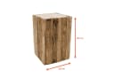 Spetebo Blumentisch Holz Sockel LEON - S Naturholz Dekorativ Bild 1