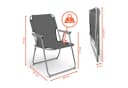Spetebo Campingstuhl Oxford Grau Metall Klappstuhl Bild 1