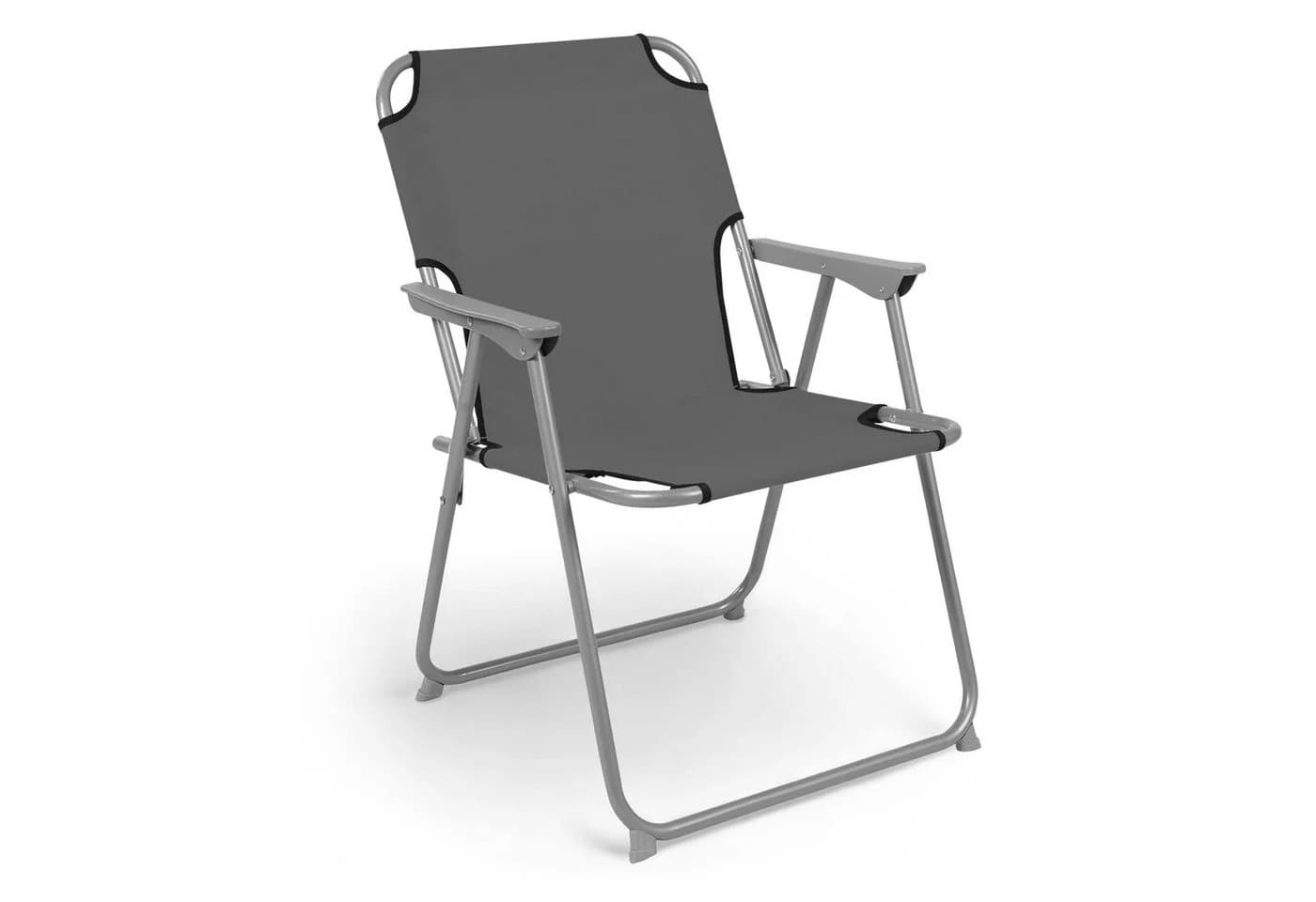 Spetebo Campingstuhl Oxford Grau Metall Klappstuhl - Bild 2