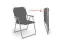 Spetebo Campingstuhl Oxford Grau Metall Klappstuhl Bild 3