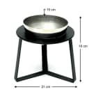 DanDiBo Blumenhocker Metall Schwarz Silber Modern Bild 1