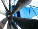 DanDiBo Gartenstecker Doppeldecker Blau Metall Windrad Bild 5