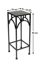 DanDiBo Blumenhocker Metall Schwarz Moderner Beistelltisch Bild 1
