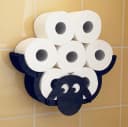 DanDiBo Toilettenpapierhalter Schaf Wand Schwarz Holz Bild 1