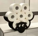 DanDiBo Toilettenpapierhalter Schaf Wand Schwarz Holz Bild 3