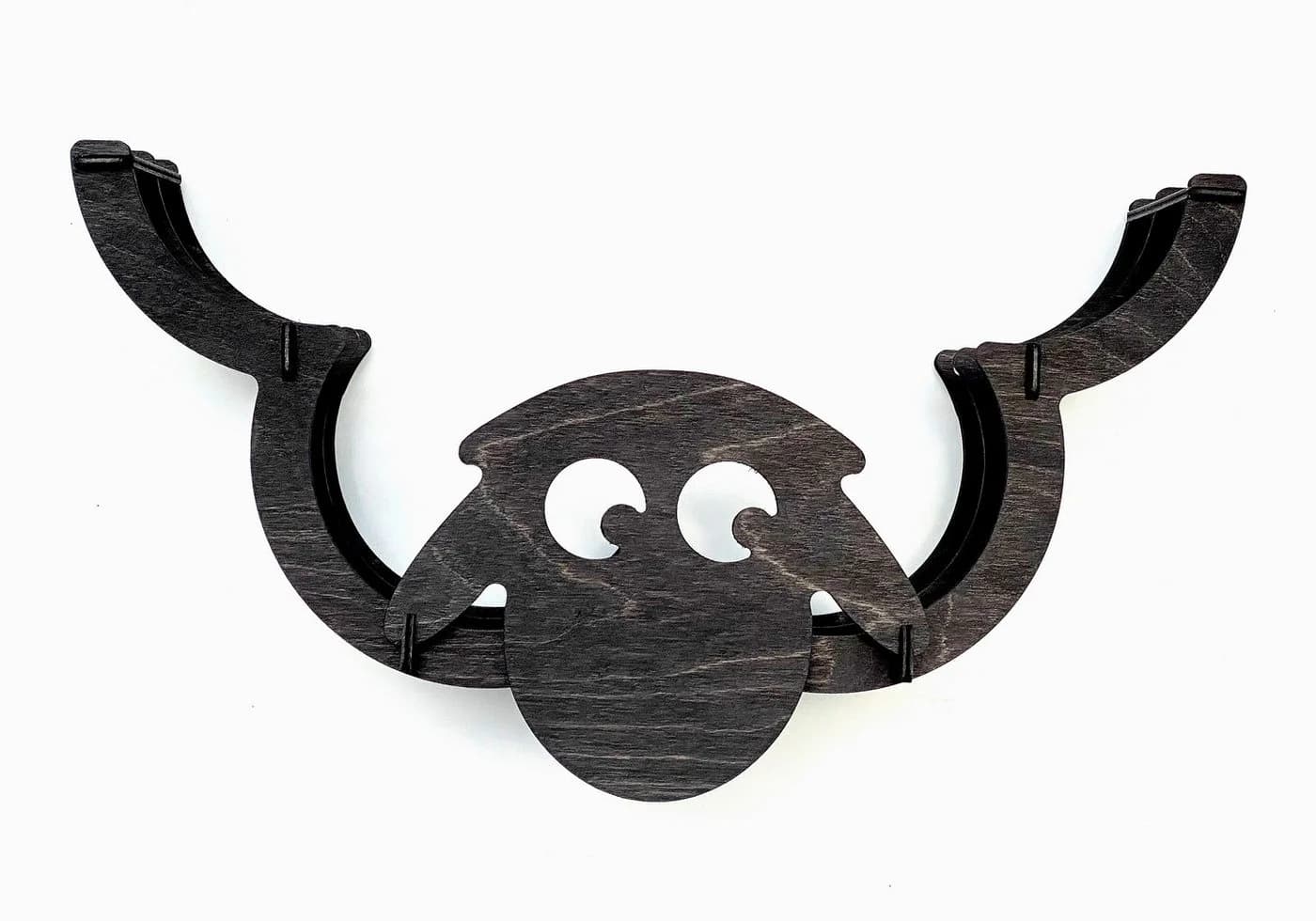 DanDiBo Toilettenpapierhalter Schaf Wand Schwarz Holz - Bild 4