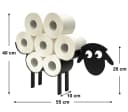 DanDiBo Toilettenpapierhalter Schwarz Metall Schaf 3.0 Freistehend Bild 1