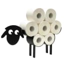 DanDiBo Toilettenpapierhalter Schwarz Metall Schaf 3.0 Freistehend Bild 2