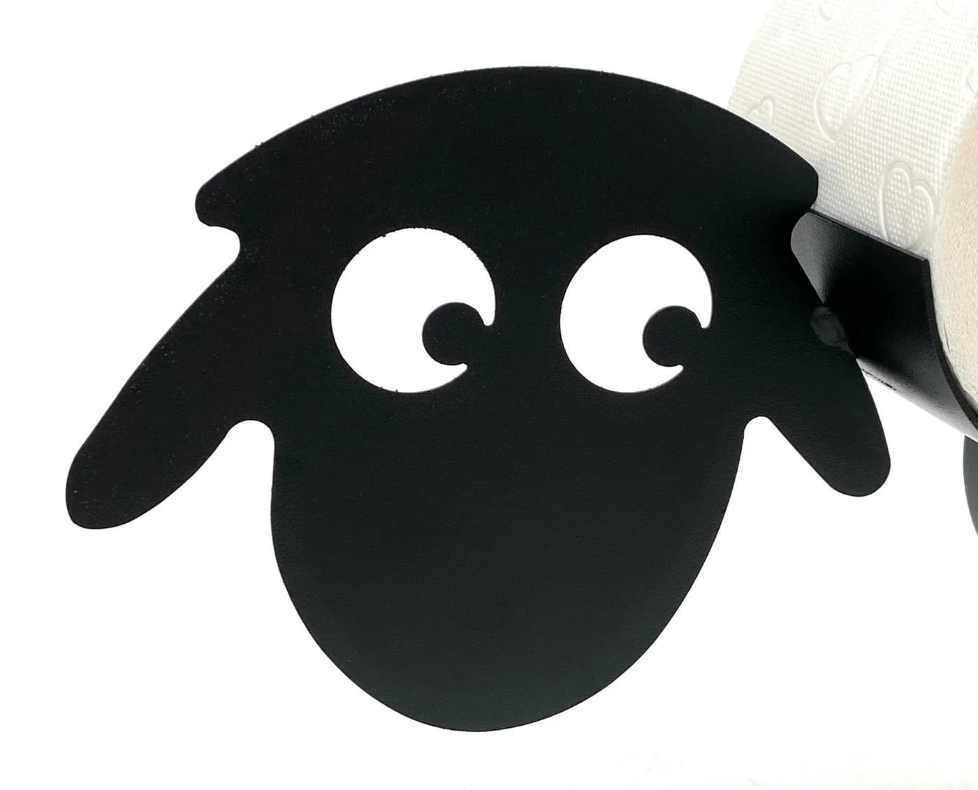 DanDiBo Toilettenpapierhalter Schwarz Metall Schaf 3.0 Freistehend - Bild 4
