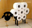 DanDiBo Toilettenpapierhalter Schwarz Metall Schaf 3.0 Freistehend Bild 5