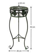 DanDiBo Blumenhocker Metall Grün Antik Bild 1