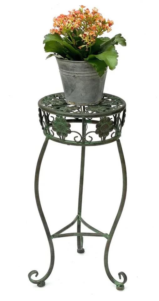 DanDiBo Blumenhocker Metall Grün Antik - Bild 2