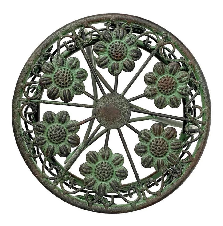 DanDiBo Blumenhocker Metall Grün Antik - Bild 5