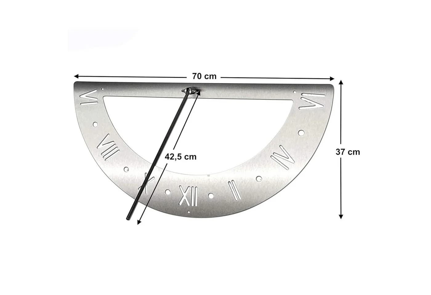 DanDiBo Sonnenuhr Wand Edelstahl Silber Rostfrei