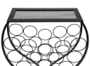 DanDiBo Weinregal Weinglas Design Metall Schwarz 15 Flaschen Bild 4