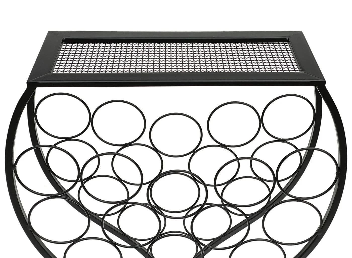 DanDiBo Weinregal Weinglas Design Metall Schwarz 15 Flaschen - Bild 4