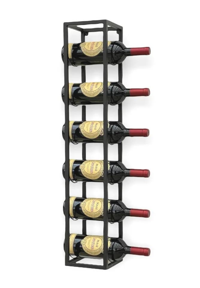 DanDiBo Weinregal Wand 80 cm Schwarz Metall - Bild 2