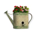 DanDiBo Vogelhaus Metall Grau/Silber Grün Shabby Chic mit Blumenkasten Bild 5