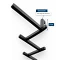 DanDiBo Wandgarderobe mit 10 Haken Schwarz Pulverbeschichtet Bild 3