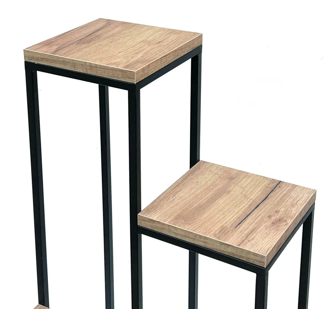 DanDiBo Blumentreppe Metall Schwarz mit Holzfurnier - Bild 3