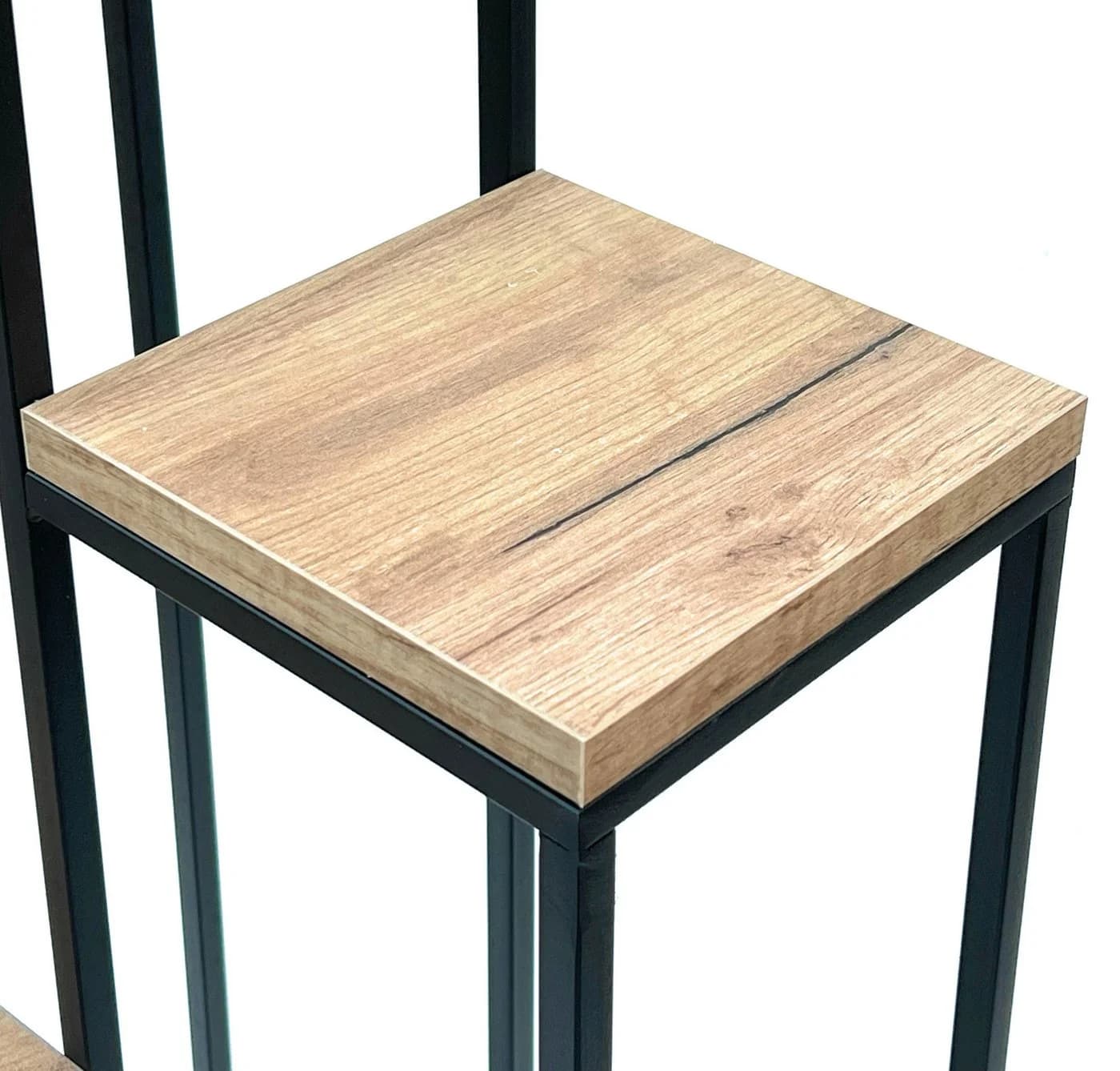 DanDiBo Blumentreppe Metall Schwarz mit Holzfurnier - Bild 4