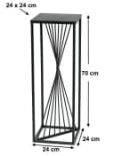 DanDiBo Blumenhocker Metall Schwarz Eckig Design Bild 1