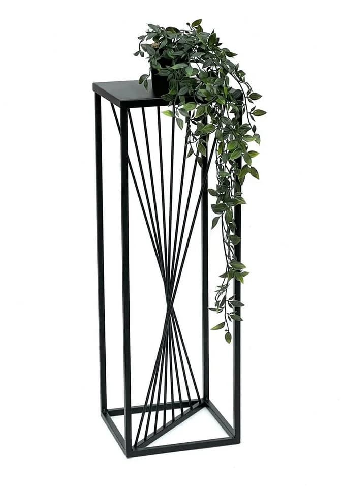 DanDiBo Blumenhocker Metall Schwarz Eckig Design - Bild 2