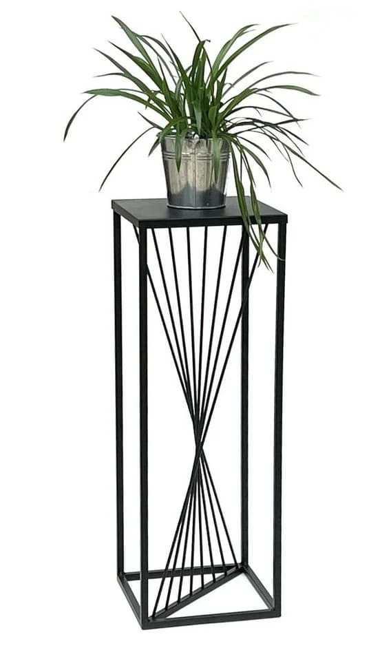 DanDiBo Blumenhocker Metall Schwarz Eckig Design - Bild 5