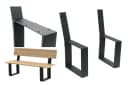 DanDiBo Sitzbank Metall Schwarz DIY Bankgestell Bild 2
