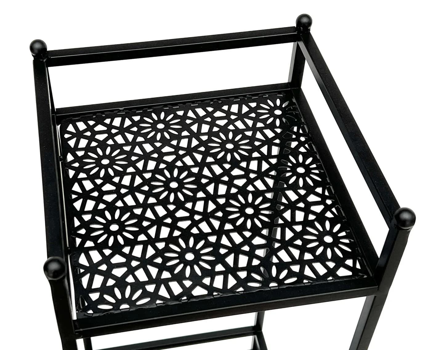 DanDiBo Standregal Schwarz Metall 3 Ebenen - Bild 4