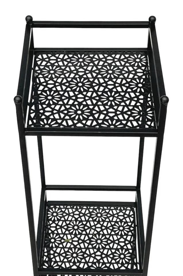 DanDiBo Standregal Schwarz Metall 3 Ebenen - Bild 5