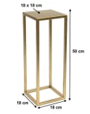 DanDiBo Blumenhocker Metall Gold Eckig 50-70 cm Blumenständer Bild 1