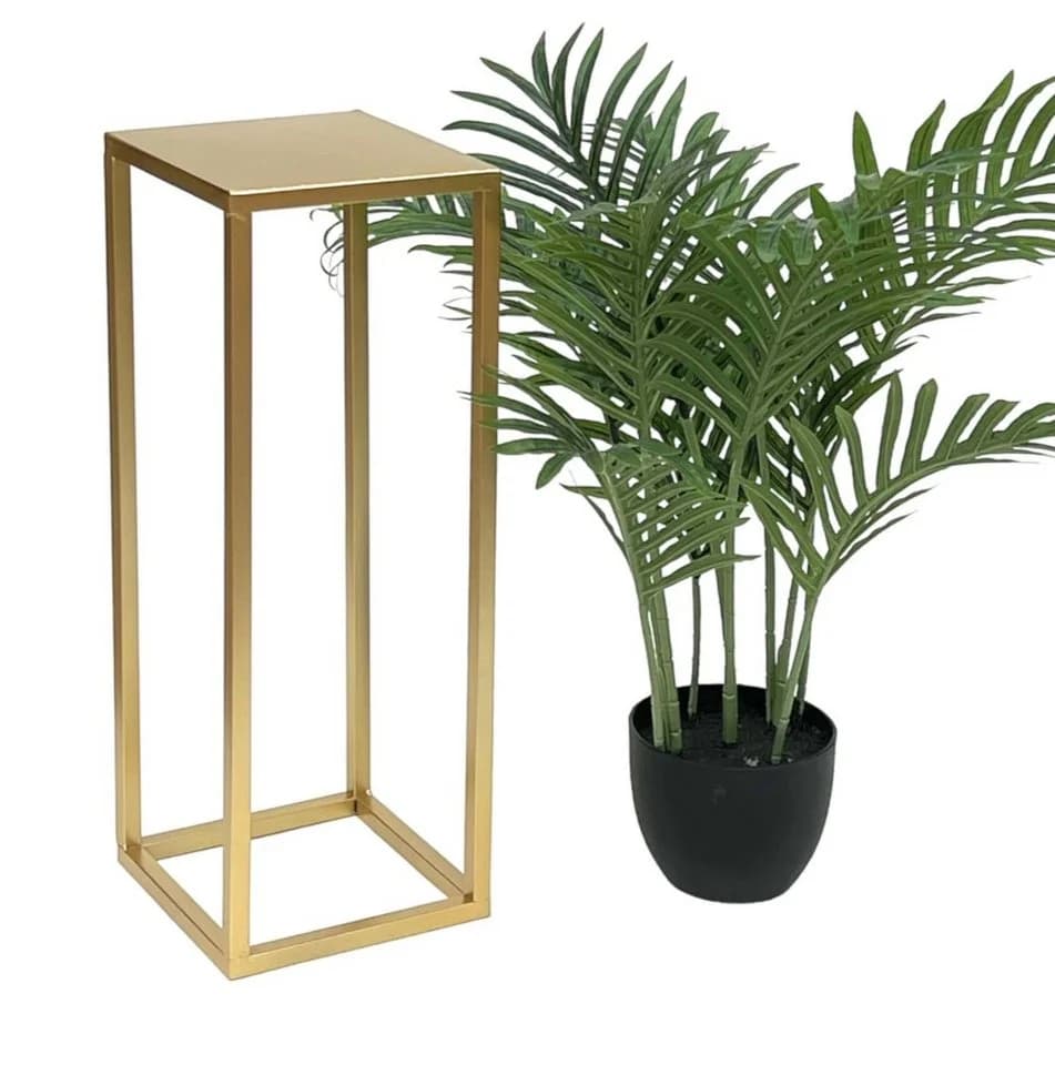 DanDiBo Blumenhocker Metall Gold Eckig 50-70 cm Blumenständer - Bild 2