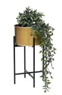 DanDiBo Blumenhocker mit Topf Gold Metall Schwarz Modern Bild 1