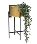 DanDiBo Blumenhocker mit Topf Gold Metall Schwarz Modern Bild 2