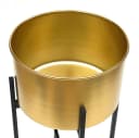 DanDiBo Blumenhocker mit Topf Gold Metall Schwarz Modern Bild 3