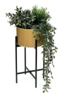 DanDiBo Blumenhocker mit Topf Gold Metall Schwarz Modern Bild 5