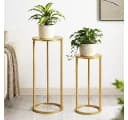 DanDiBo Blumenständer 2er Set Metall Gold Rund Bild 2