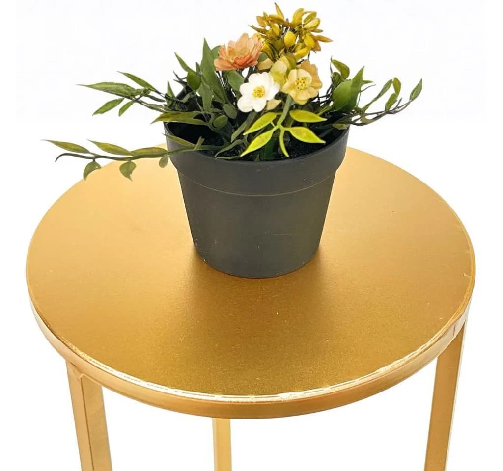 DanDiBo Blumenständer 2er Set Metall Gold Rund - Bild 3