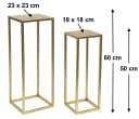 DanDiBo Blumenhocker Metall Gold Eckig Blumenständer 2er Set Bild 1