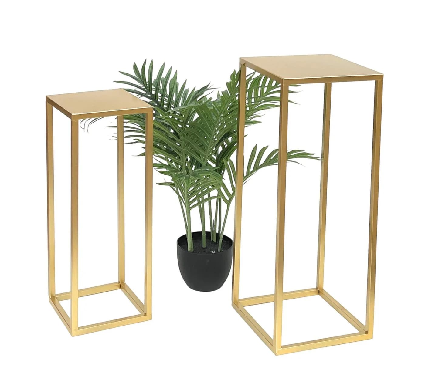 DanDiBo Blumenhocker Metall Gold Eckig Blumenständer 2er Set - Bild 5