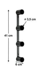 DanDiBo Toilettenpapierhalter Schwarz Metall Unsichtbar Wandhalterung Bild 1