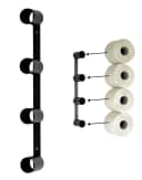 DanDiBo Toilettenpapierhalter Schwarz Metall Unsichtbar Wandhalterung Bild 2