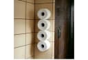 DanDiBo Toilettenpapierhalter Schwarz Metall Unsichtbar Wandhalterung Bild 3