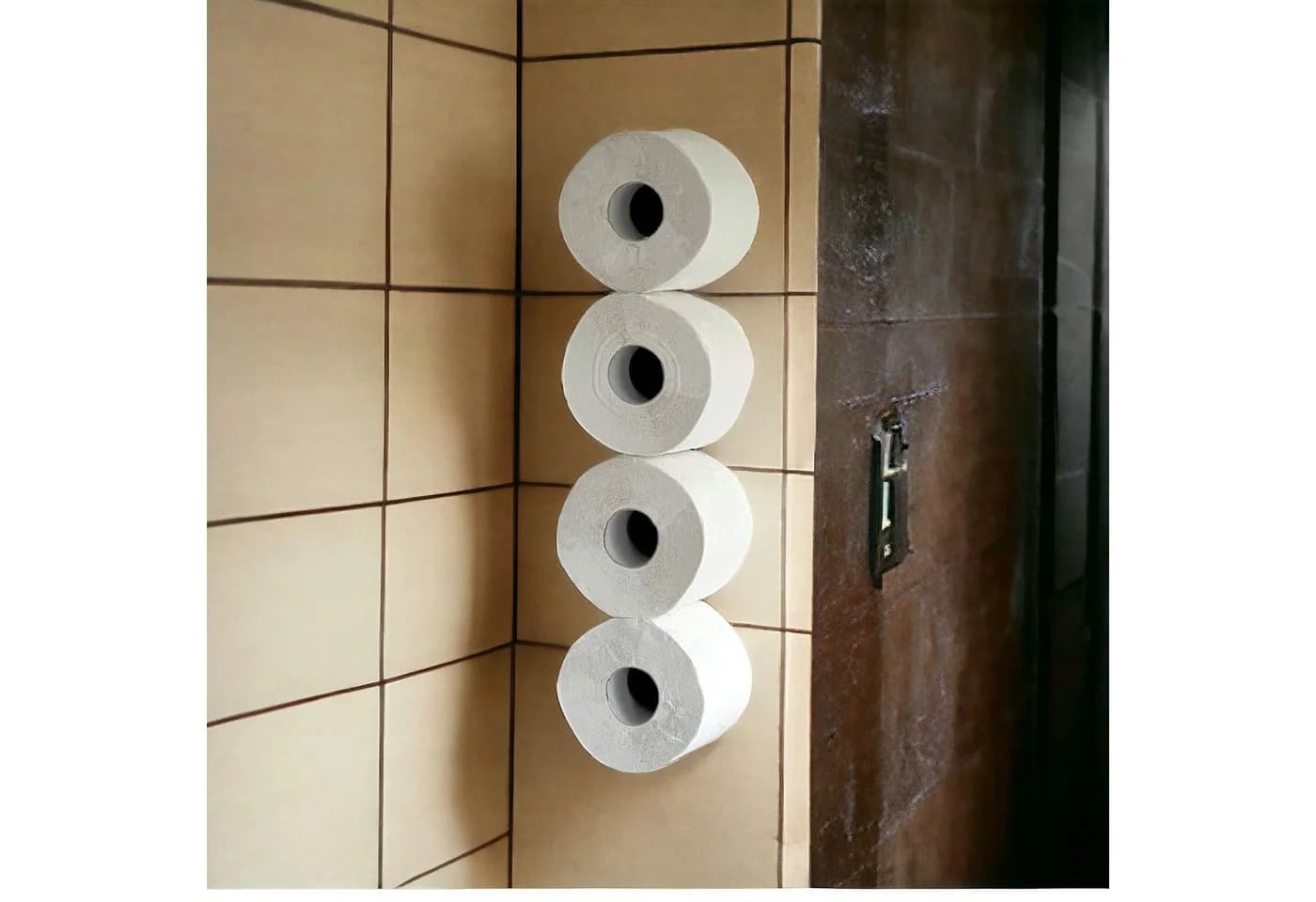 DanDiBo Toilettenpapierhalter Schwarz Metall Unsichtbar Wandhalterung - Bild 3