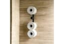 DanDiBo Toilettenpapierhalter Schwarz Metall Unsichtbar Wandhalterung Bild 4