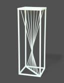 DanDiBo Blumenhocker Metall Weiß 70 cm Beistelltisch Bild 1